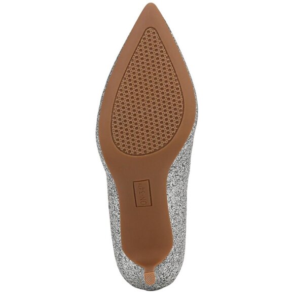 NWT On 34th Jeules Pointed-Toe Slip-On Pumps 10018690000 Silver Glitter 7M - Picture 2 of 10